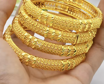 Adjustable Bangle openable bangle standard size imitation gold polished bangle - NATASHAHS