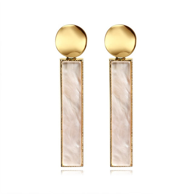 Natashahs Statement Drop Earrings For Women Fashion Vintage Geometric Long Dangle Earrings - NATASHAHS