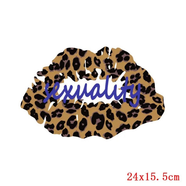 Multicolor Lips Patches For Clothes Heat Transfer Thermal Stickers DIY Washable T-Shirts Iron On Transfer Girls Lips Patch - NATASHAHS