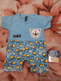 Grenouillère bébé de couleur bleu clair