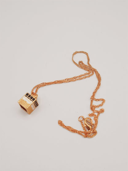 Islam muslim kaaba in mecca pendant muslim gold-plated kaaba pendant with chain - NATASHAHS