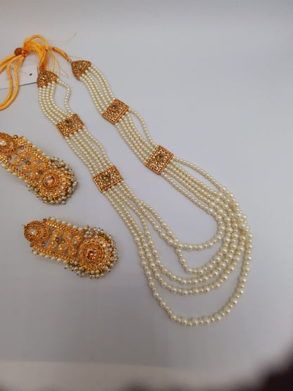 Bridal Bold Style Earrings with long necklace - NATASHAHS