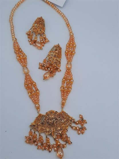 24k gold-plated imitation gold set with red and green combination looks like real gold ideal for gift - NATASHAHS