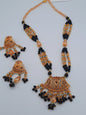 24k gold-plated imitation gold set looks like real gold with black pearls - NATASHAHS