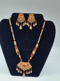 24k gold-plated imitation gold set looks like real gold with red pearls