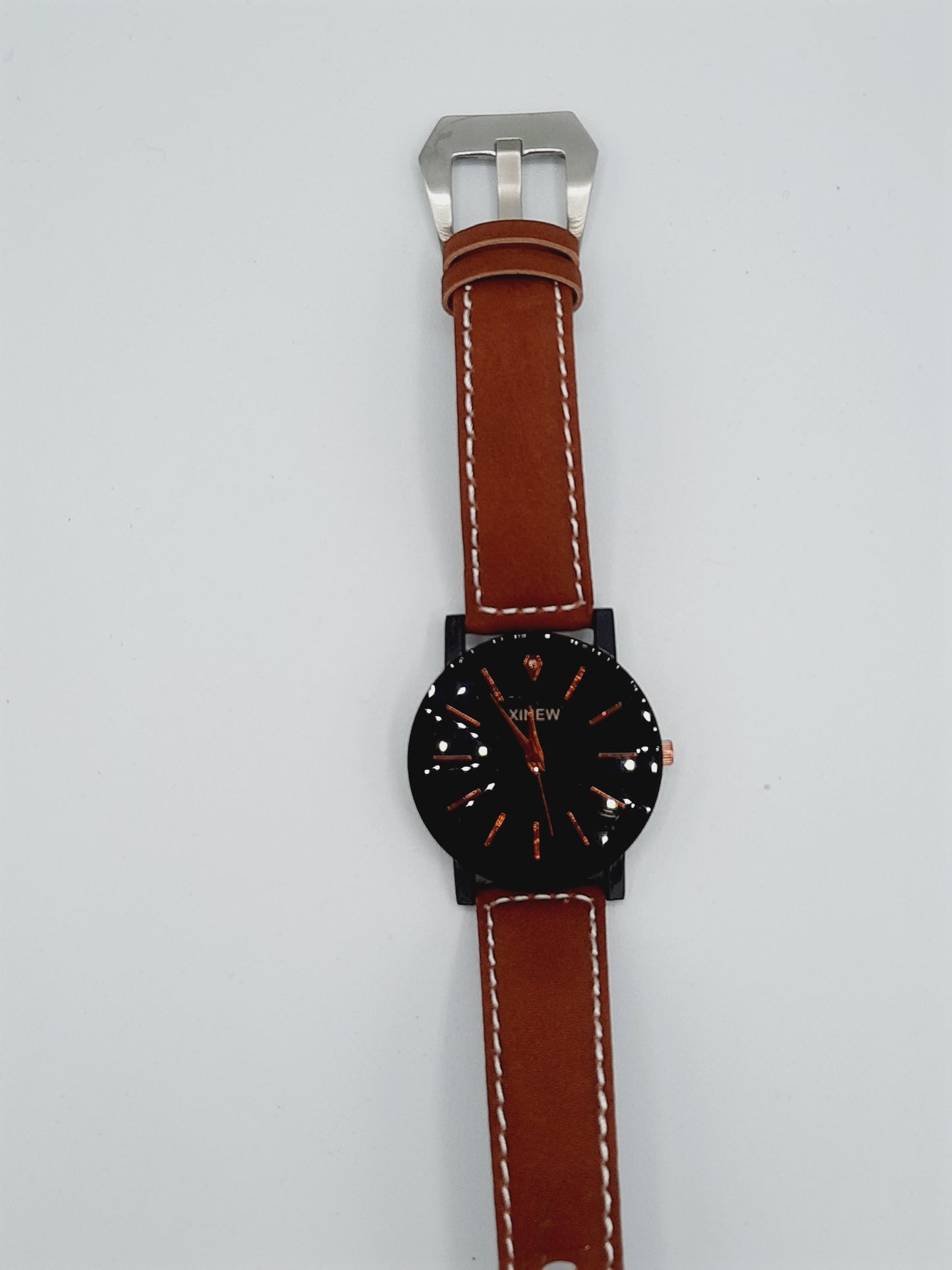 Men Genuine XINEW Brand Watches Students Fashion Leather Band Sports Gift Date Quartz Watch