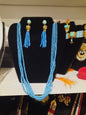 Jelly Fish Style colored pearls dangle earrings with necklace - NATASHAHS