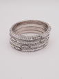 Silver 4 kadas of 2.4 diameter 4 embellished kadas - NATASHAHS