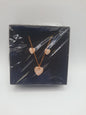 Gold plated heart shaped pendant and earrings set - NATASHAHS