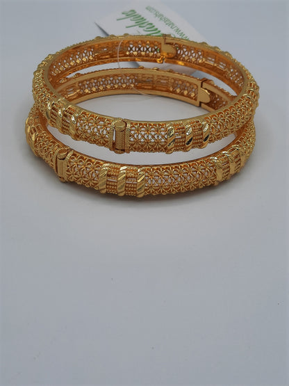 Adjustable Bangle openable bangle standard size imitation gold polished bangle - NATASHAHS