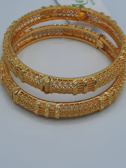 Adjustable Bangle openable bangle standard size imitation gold polished bangle - NATASHAHS