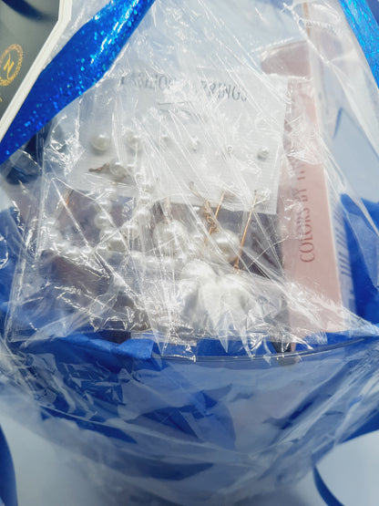 Gift basket with personal care make up items