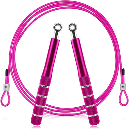 PACETAP Jump Rope, Adjustable Steel Wire Skipping Rope, Workout for Double Unders, Cross Fitness, Boxing, Exercise, Professional Speed Rope with Swivel Ball Bearing for Men & Women