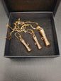 Gold-plated egyptian style pendant earrings and ring set - NATASHAHS