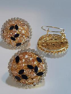 PINK BOLD STYLE FULL MOON EARRINGS - NATASHAHS