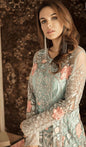 Light Blue Stitched Chiffon Designer Replica Party Dress