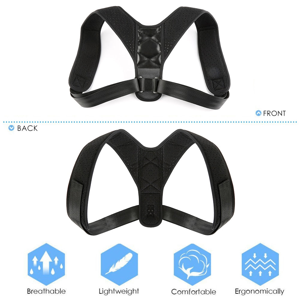 Adjustable Posture Corrector for Men and Women Back Posture Brace Clavicle Support Stop Slouching and Hunching Back Trainer - NATASHAHS