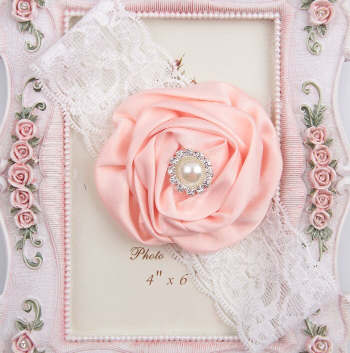 Baby Girl Headband Headwear Hairband Infant Newborn Gift Hair Accessory Clothes Princess Children Kids Toddler Pearl Floral Lace - NATASHAHS
