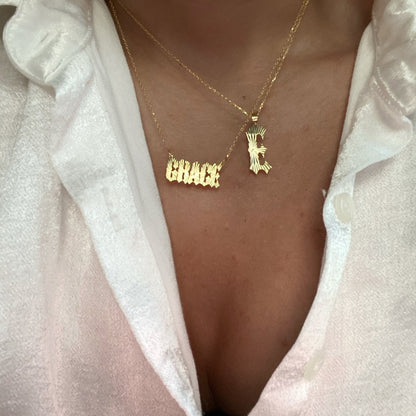 Custom Solar Beam Name Necklaces For Women Men Kid Gifts Unique Jewelry Stainless Steel Engraved Gold Color Sunlight Necklac - NATASHAHS