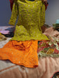 Stitched Party Wear Mehndi Mayon dresses with dori work available in M, L & XL sizes