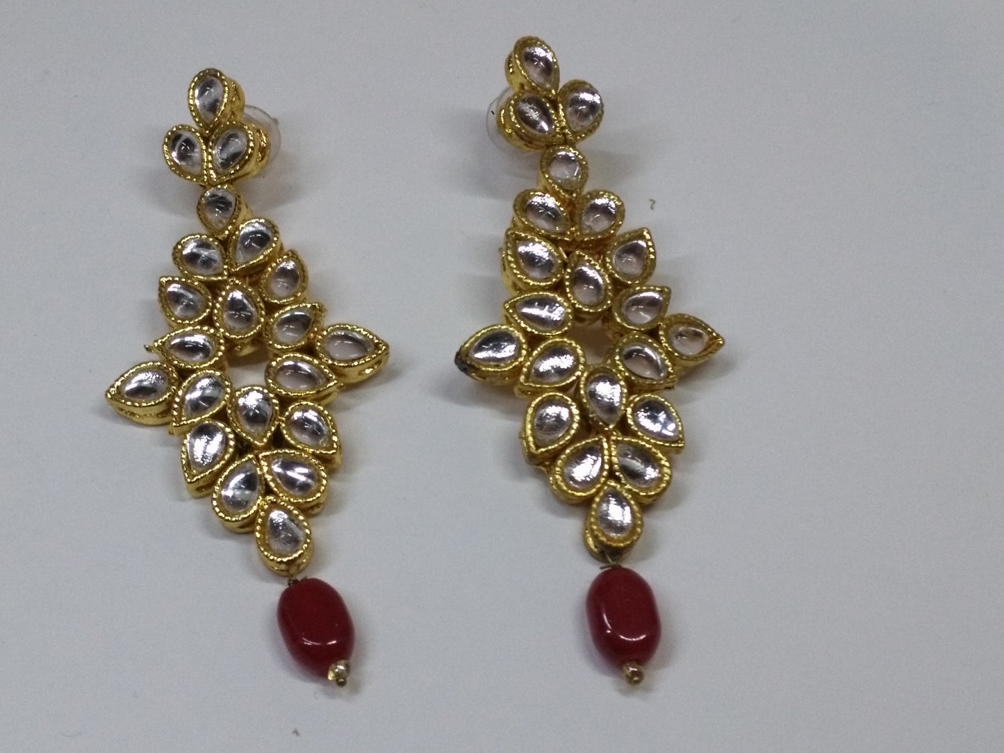 Old Heritage Style Earrings with Kundan work - NATASHAHS