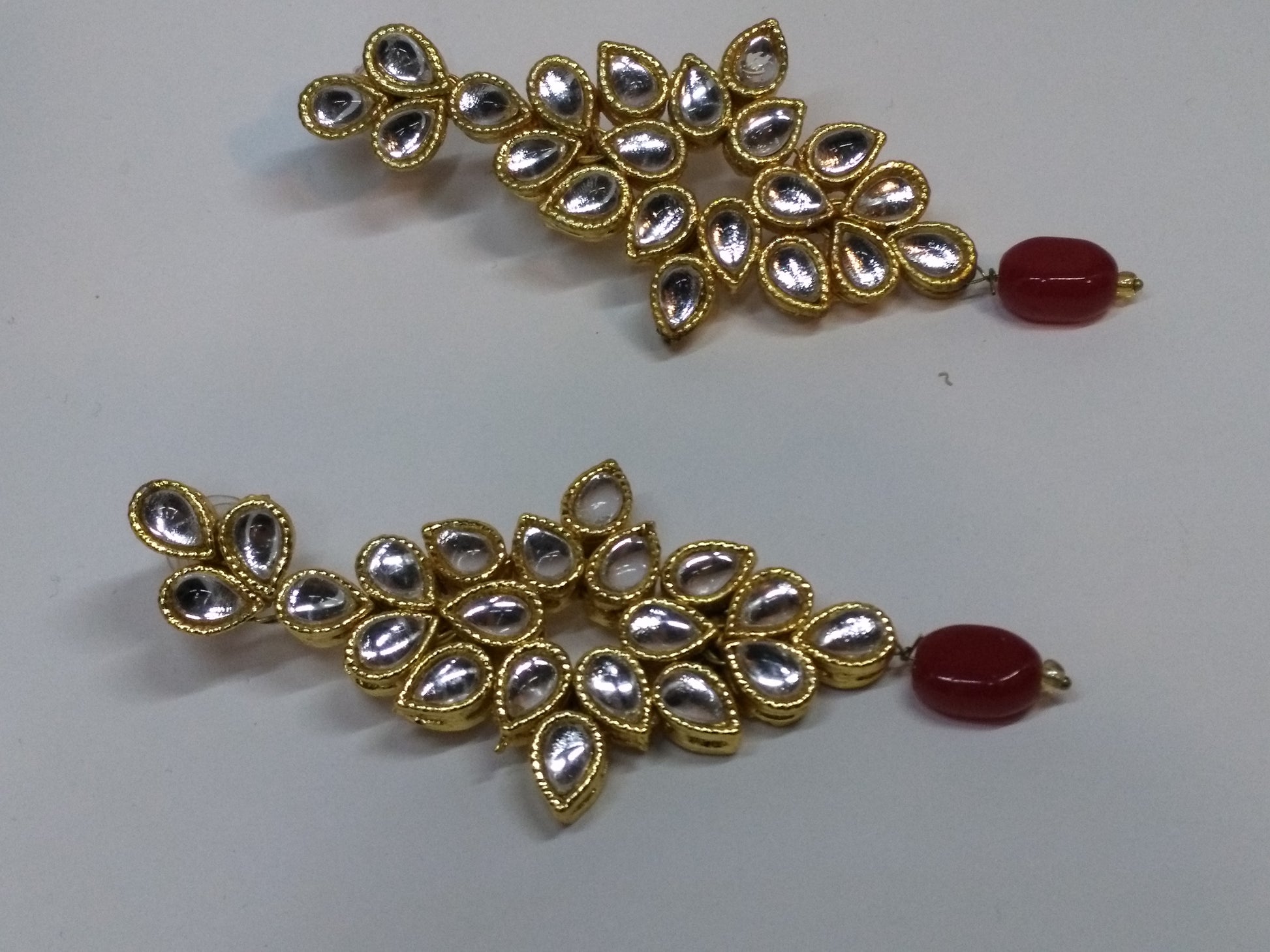 Old Heritage Style Earrings with Kundan work - NATASHAHS