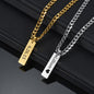 Personalized Engrave Name Square Pendant Necklace Bracelet Stainless Steel Custom Date Text ID Bar Choker Jewelry - NATASHAHS