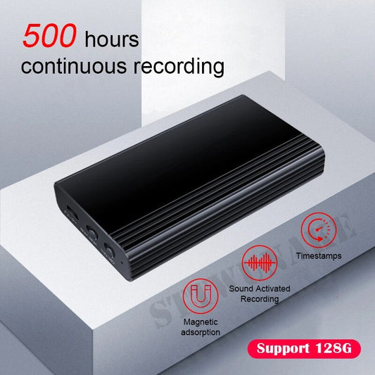 Mini voice activated recorder 500hours digital recording device professional sound dictaphone audio micro record portable small