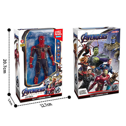 Hulk Anime Action Figure Toy Children Christmas Gift Spider Man k Pvc Movable Luminous Doll Collection Model Boys Kids Toy - NATASHAHS