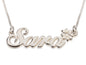 Name necklace with flower - NATASHAHS