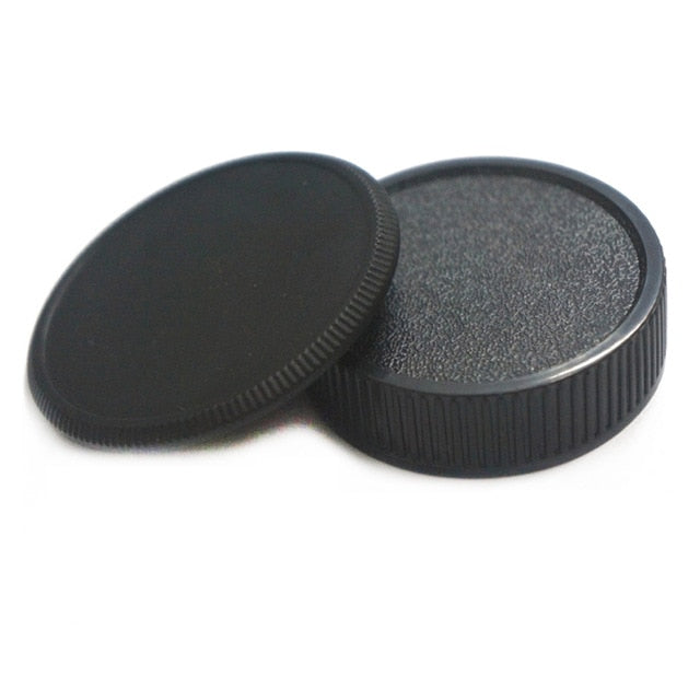 camera Body cap + Rear Lens Cap for Canon nikon Sony NEX for Pentax Olympus Micro M4/3 Panasonic M42 FD Camera Mount - NATASHAHS