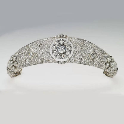 Luxury Austrian Rhinestone Meghan Princess Crown Crystal Bridal Tiaras Crown Diadem For Women Wedding Hair Accessories Jewelry - NATASHAHS