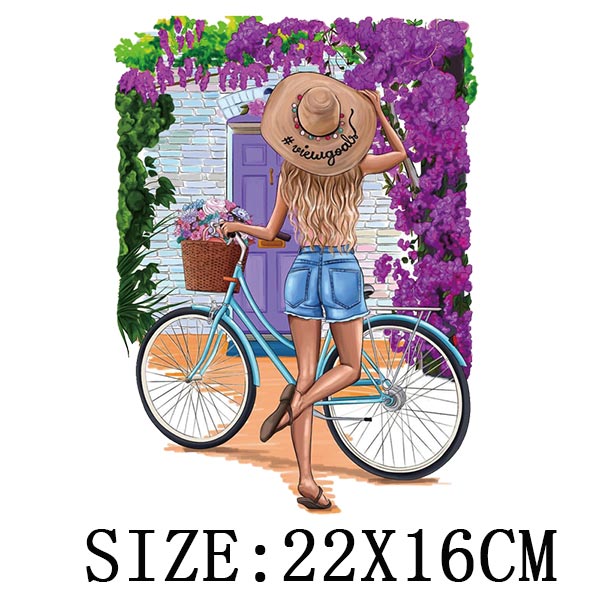 Fashion Lady Thermo Transfer Sticker On Clothes Vogue Girl Iron On Patches For Clothing DIY Washable T-shirt Clothes Sticker Set - NATASHAHS