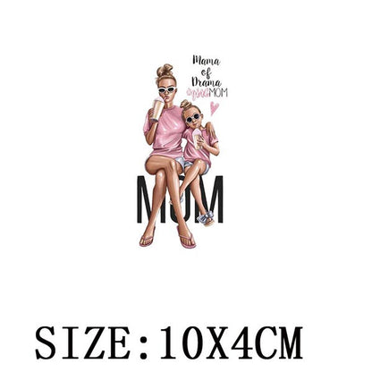 Fashion Lady Thermo Transfer Sticker On Clothes Vogue Girl Iron On Patches For Clothing DIY Washable T-shirt Clothes Sticker Set - NATASHAHS
