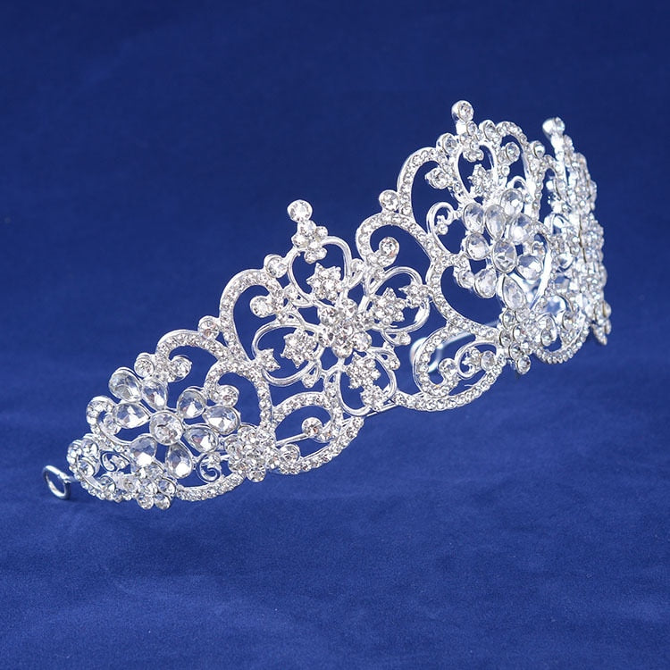 Luxury Crystal Rhinestones Royal Princess Bridal Tiaras Crown Rhinestone Pageant Crowns Bride Headbands Wedding Hair Accessories - NATASHAHS