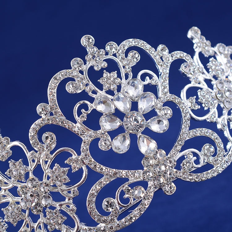 Luxury Crystal Rhinestones Royal Princess Bridal Tiaras Crown Rhinestone Pageant Crowns Bride Headbands Wedding Hair Accessories - NATASHAHS
