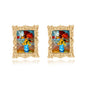 Mona Lisa Head Portrait Landscape Alloy Earrings - NATASHAHS