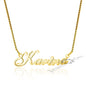 925 Sterling Silver Name Necklace Russian Personalized Nameplate Necklace Jewelry Gift for Women - NATASHAHS