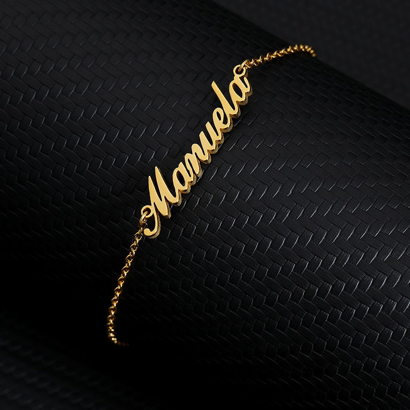 Personalized Custom Name Anklets For Women Gold Silver Color Stainless Steel Foot Chain - NATASHAHS