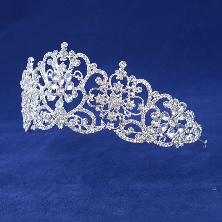 Luxury Crystal Rhinestones Royal Princess Bridal Tiaras Crown Rhinestone Pageant Crowns Bride Headbands Wedding Hair Accessories - NATASHAHS