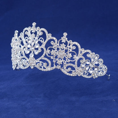 Luxury Crystal Rhinestones Royal Princess Bridal Tiaras Crown Rhinestone Pageant Crowns Bride Headbands Wedding Hair Accessories - NATASHAHS