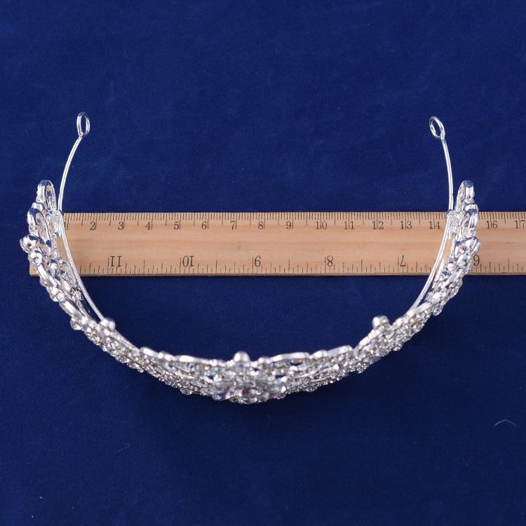Luxury Crystal Rhinestones Royal Princess Bridal Tiaras Crown Rhinestone Pageant Crowns Bride Headbands Wedding Hair Accessories - NATASHAHS