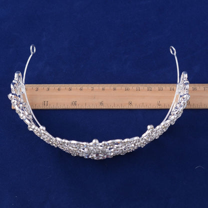 Luxury Crystal Rhinestones Royal Princess Bridal Tiaras Crown Rhinestone Pageant Crowns Bride Headbands Wedding Hair Accessories - NATASHAHS