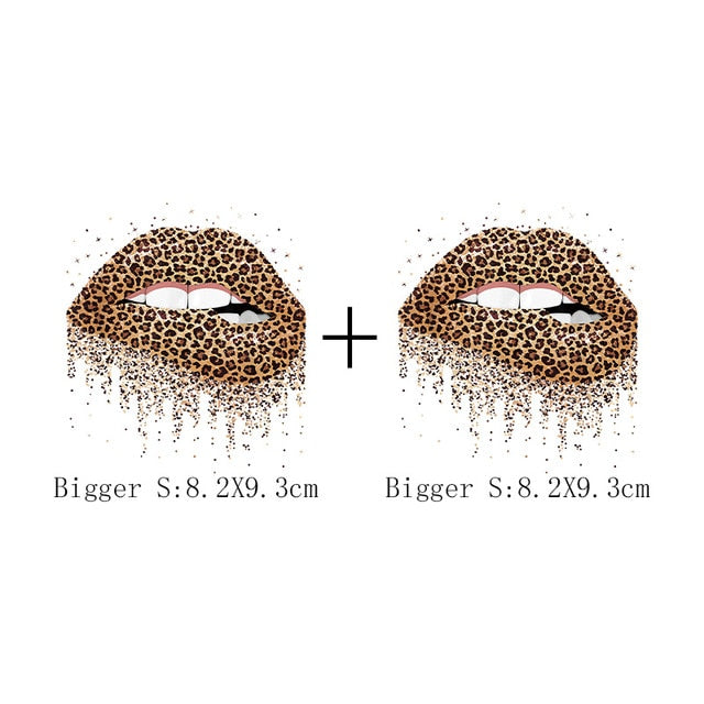 Print Lips Patches For Clothes Heat Transfer Thermal Stickers DIY Washable T-Shirts Iron On Transfer  Girls Lips Patches - NATASHAHS