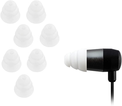 1 Pair Replacement Triple Flange Ear Tips Earbuds Silicone For Most in Ear Headphones for Sony Senso Powerbeats Jaybird etc