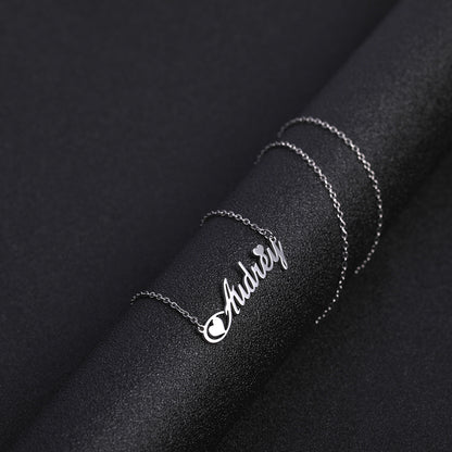 Custom Name Necklace Personalized Steel Color Stainless Steel Necklaces For Women Man Customized Jewelry - NATASHAHS