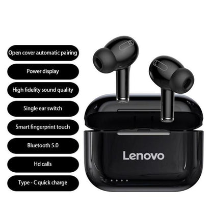 Lenovo LP1S Bluetooth Earphone HD Stereo noise cancelling Wireless Headset Sports TWS Earbuds HiFi With Mic Wireless earbuds - NATASHAHS