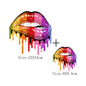 Lips Patches Rainbow Lips Thermal Sticker Iron On Transfers Fashion Girl DIY T-Shirt Tops Patch Heat Transfer Stickers Appliqued - NATASHAHS