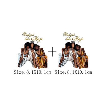 Black Girl Been Magic Stickers On Clothing Heat Transfer Patches On Jacket DIY Women T-Shirt  Fashion Girl Appliqued Decoration - NATASHAHS