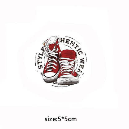 Cool shoes Iron on transfer for clothing iron on vinyl transfer logo patch badge stickers on clothes fabric thermo applique diy - NATASHAHS
